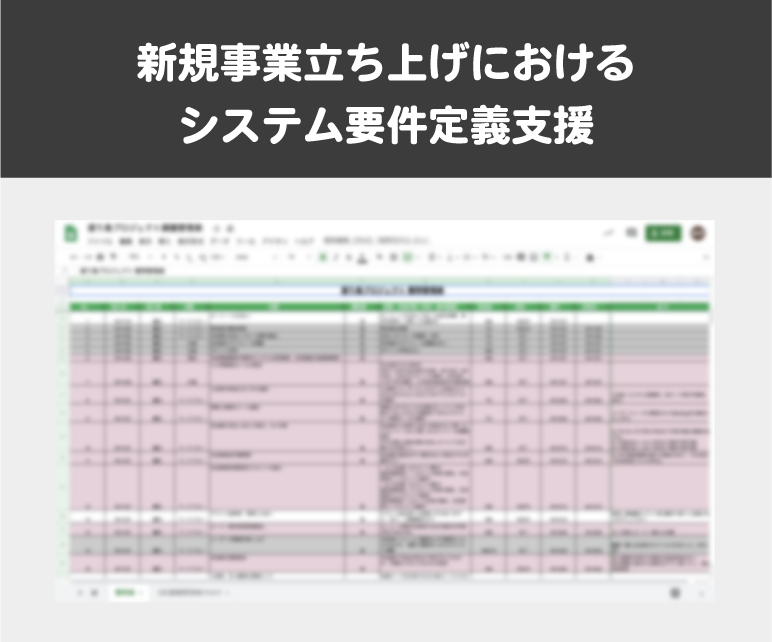 新規事業立ち上げにおけるシステム要件定義支援